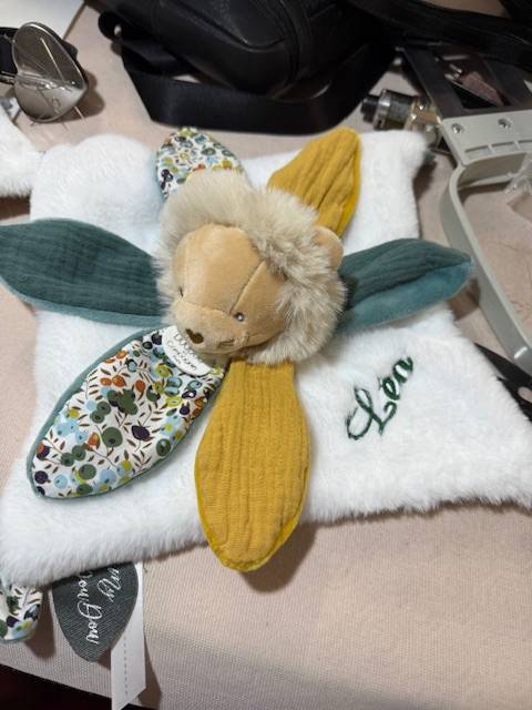 Un Doudou Unique pour Bébé : Broderie Prénom & Motif à Lunel-Viel